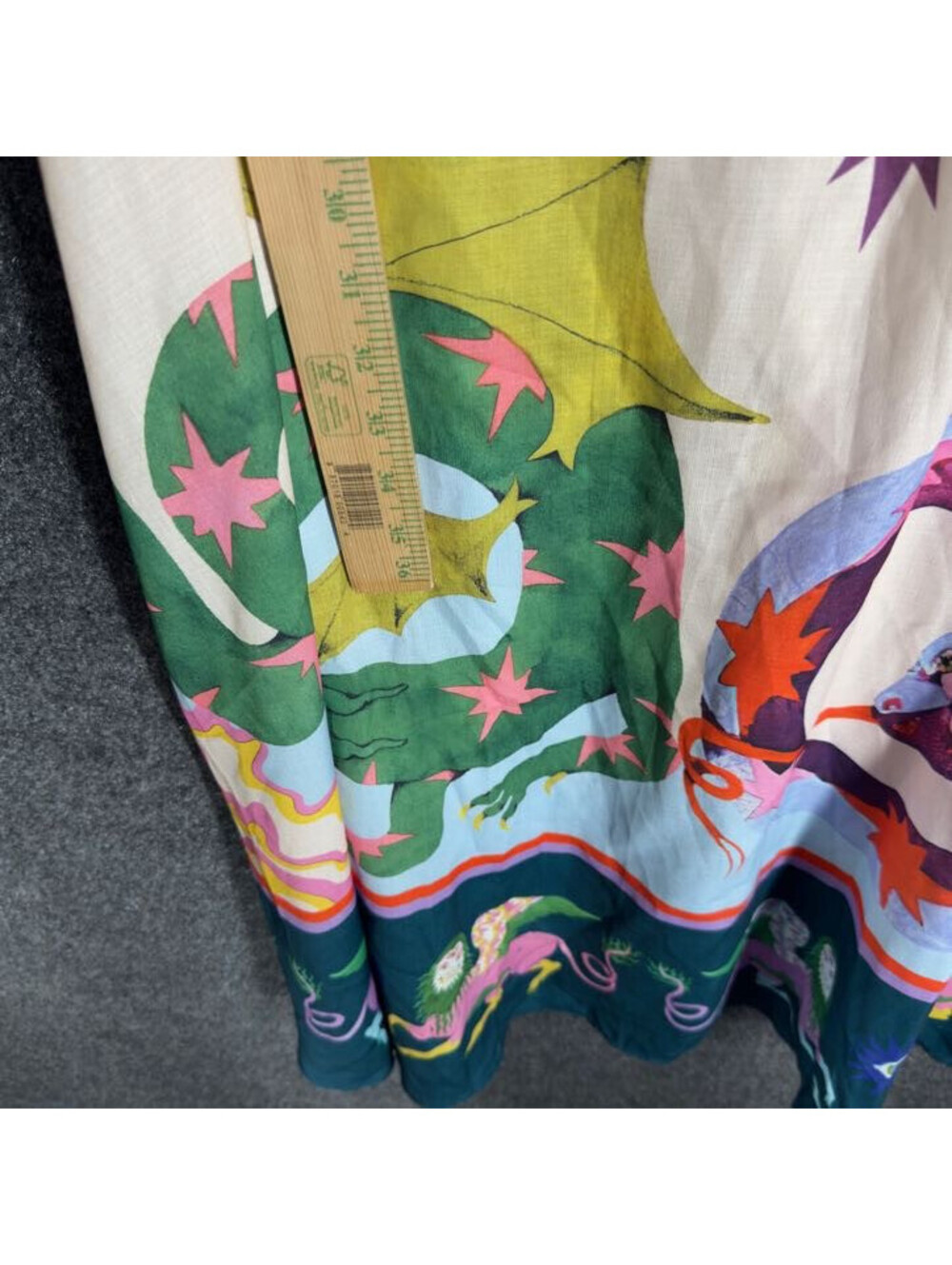 Unbranded Dress Women XL White Graphic Print Maxi Long Sleeveless Square Neck - Picture 6 of 8
